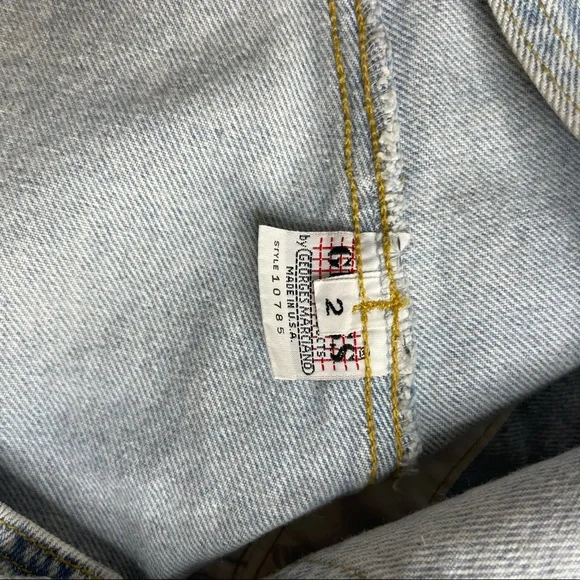 GUESS JEANS Vintage Y2K 90’s GEORGE Marciano Light Wash Denim Jean Overalls SZ 2 Shorts
